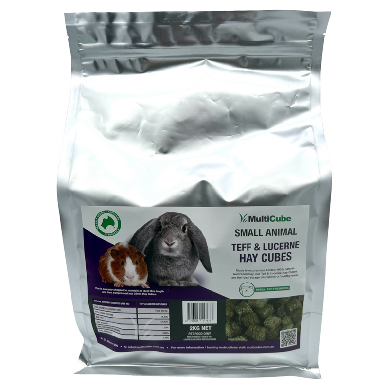 Multicube Lucerne & Teff Small Pet Hay Cubes 2kg