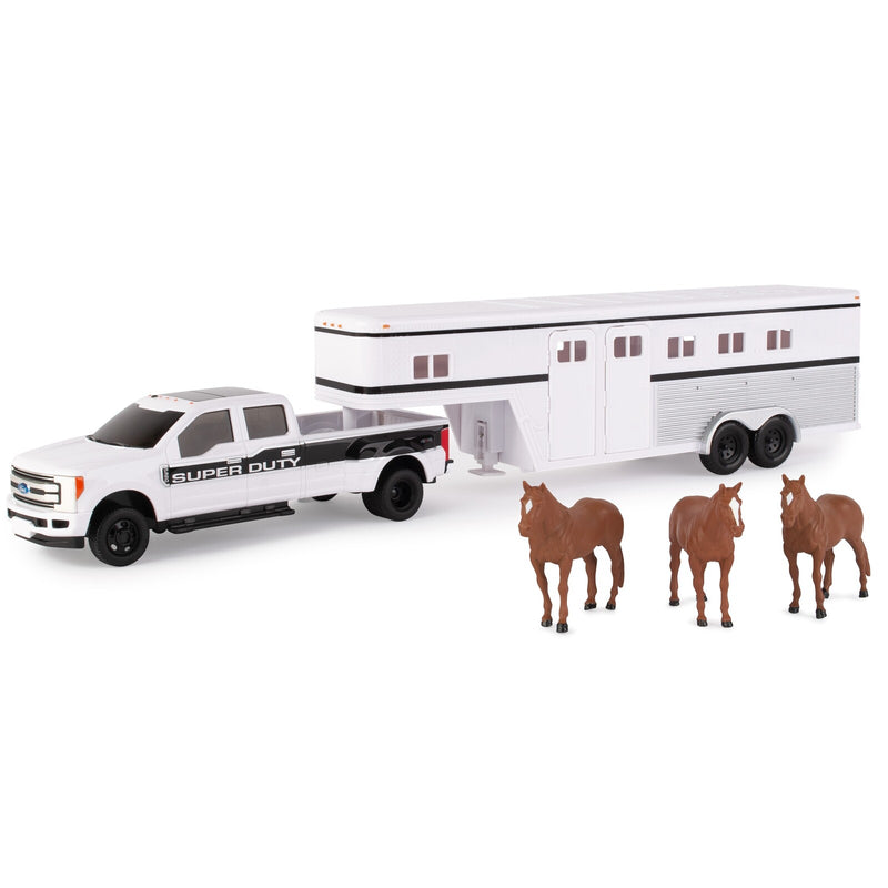 John Deere Childrens Horse Set with Pickup Trailer and Animals