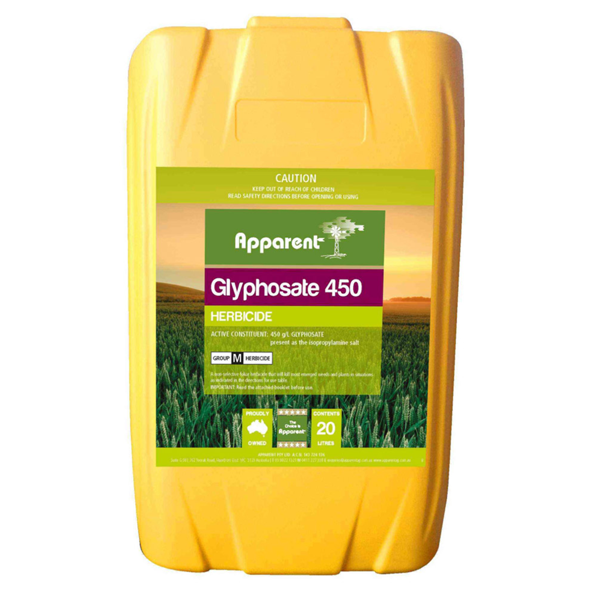 apparent herbicide Apparent Glyphosate 450 20L