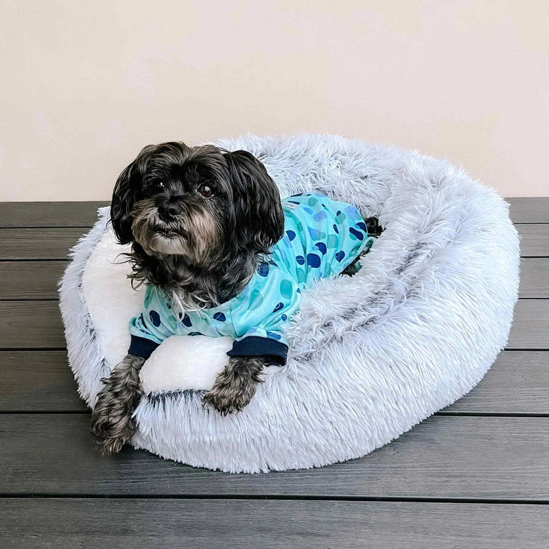 Huskimo Pyjamas Blue Spots Dog Coat