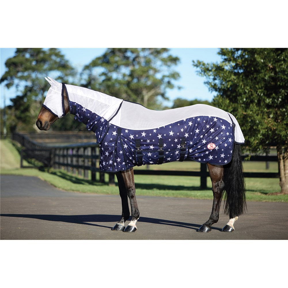 Kool Master Fly Mesh Horse Rug Combo Horse Rug with Fly Mask Raymonds