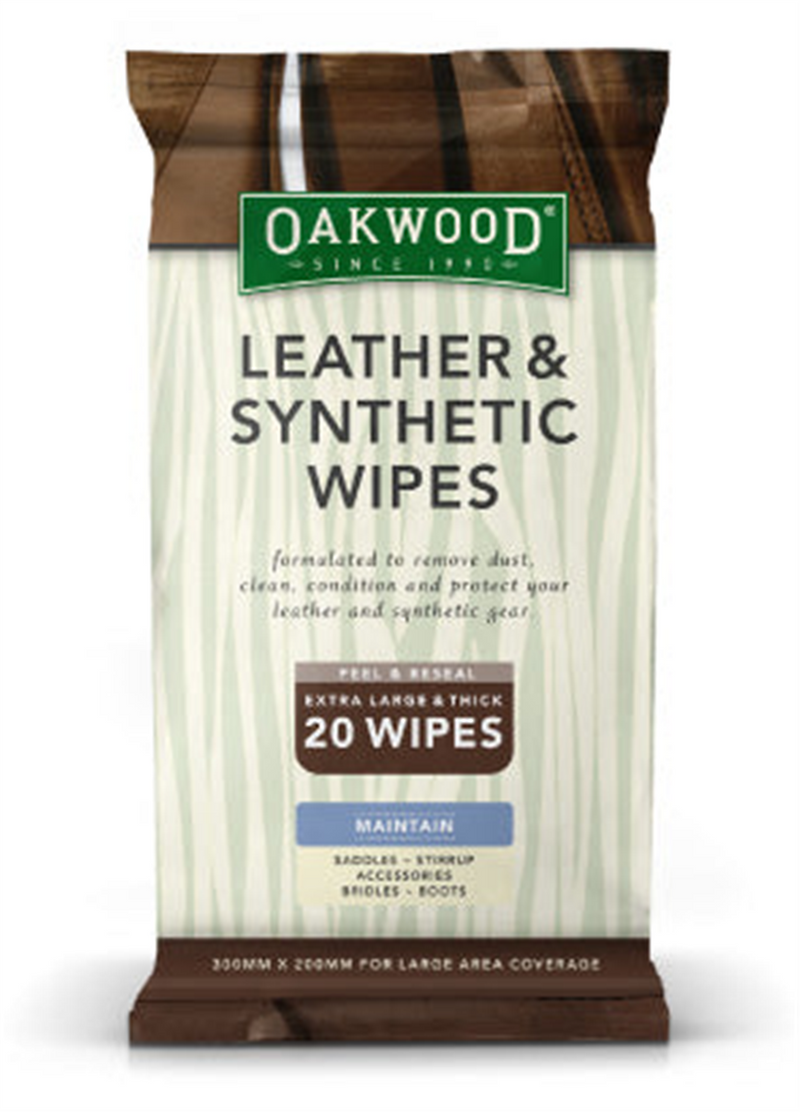 Oakwood Leather And Synthetic Wipes 20pk