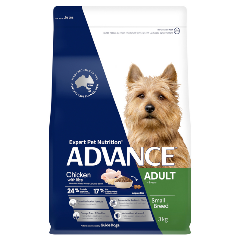 Advance Chicken & Rice Small Dog Food 3kg