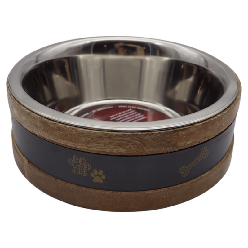 Loving Pets Wooden Ring Dog Bowl