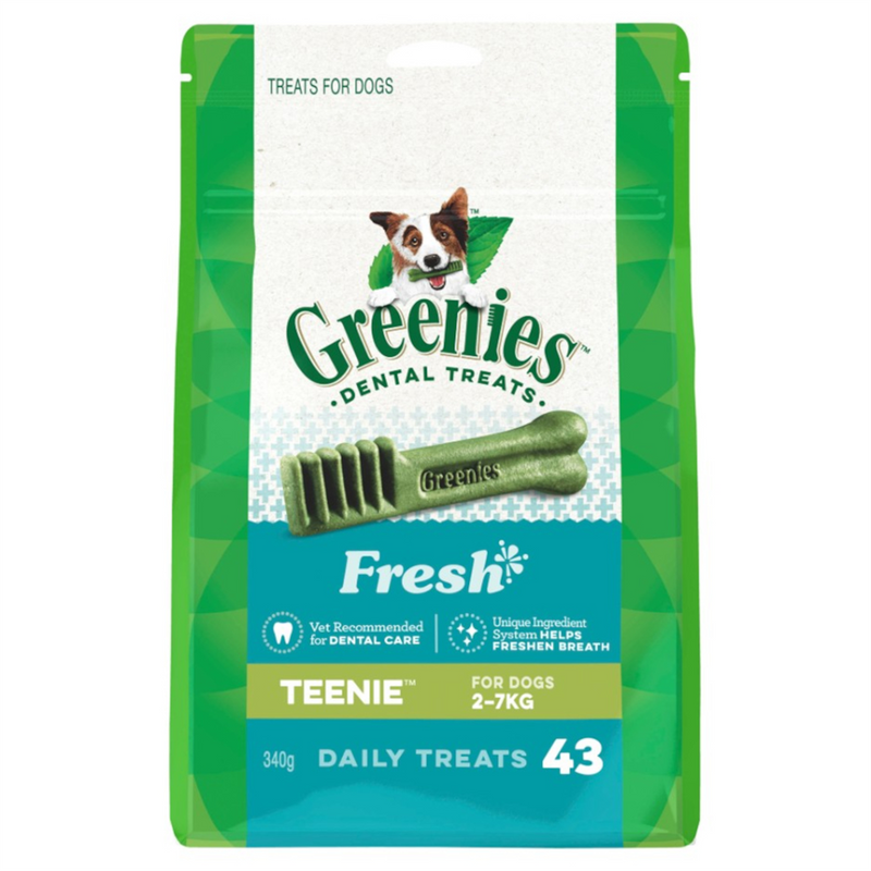 Greenies Fresh Mint Dental Treats for Teenie Dogs (2-7kg) 340g