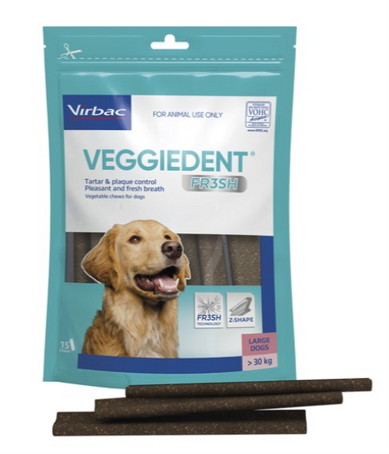 VEGGIEDENT FR3SH Large Dog Dental Treats 15pk