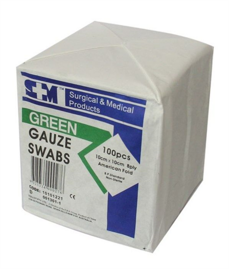 Ebos Gauze Swab 10cmx10cm 100pk