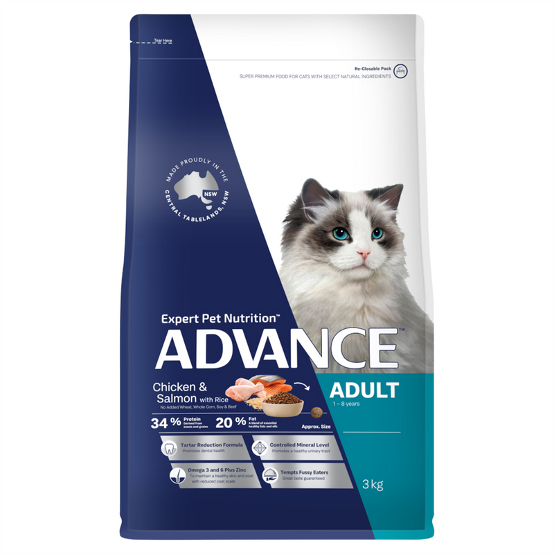 Advance Chicken Salmon & Rice Cat Food 3kg