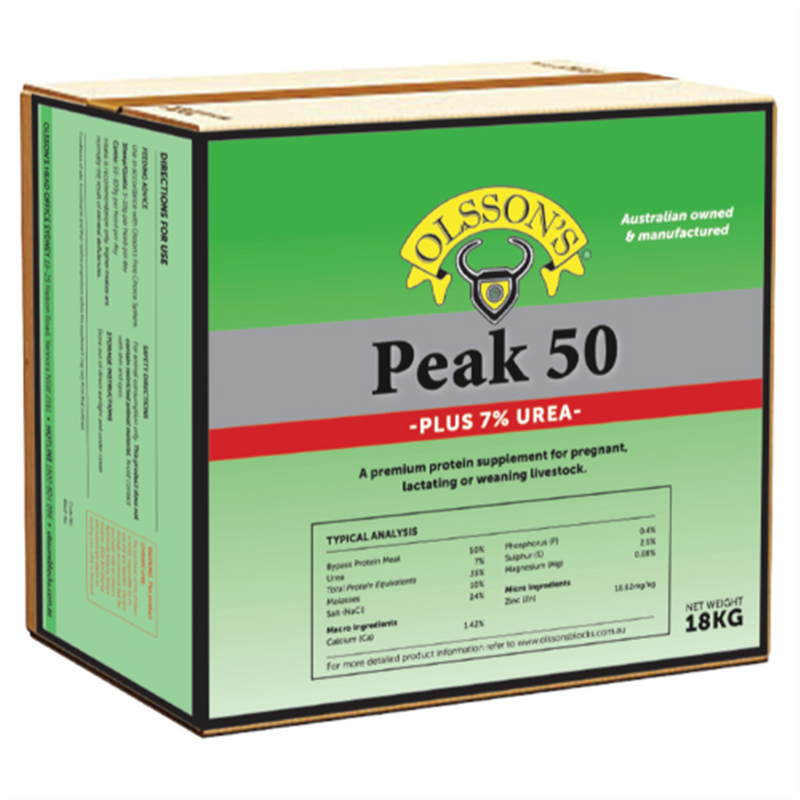 Olssons Peak 50 Urea 7% Salt Block 18kg