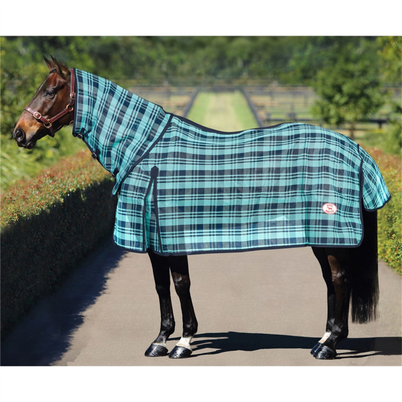 Kool Master PVC Mesh Combo Turquoise & Navy Horse Rug