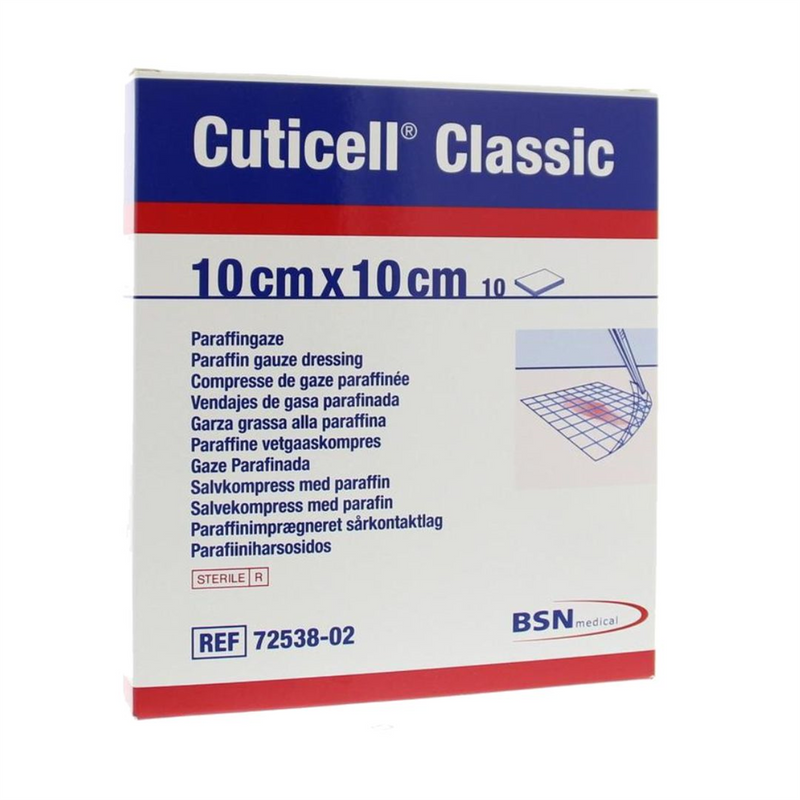 BSN Medical Cuticell Paraffin Jelonet Gauze 10 x 10cm