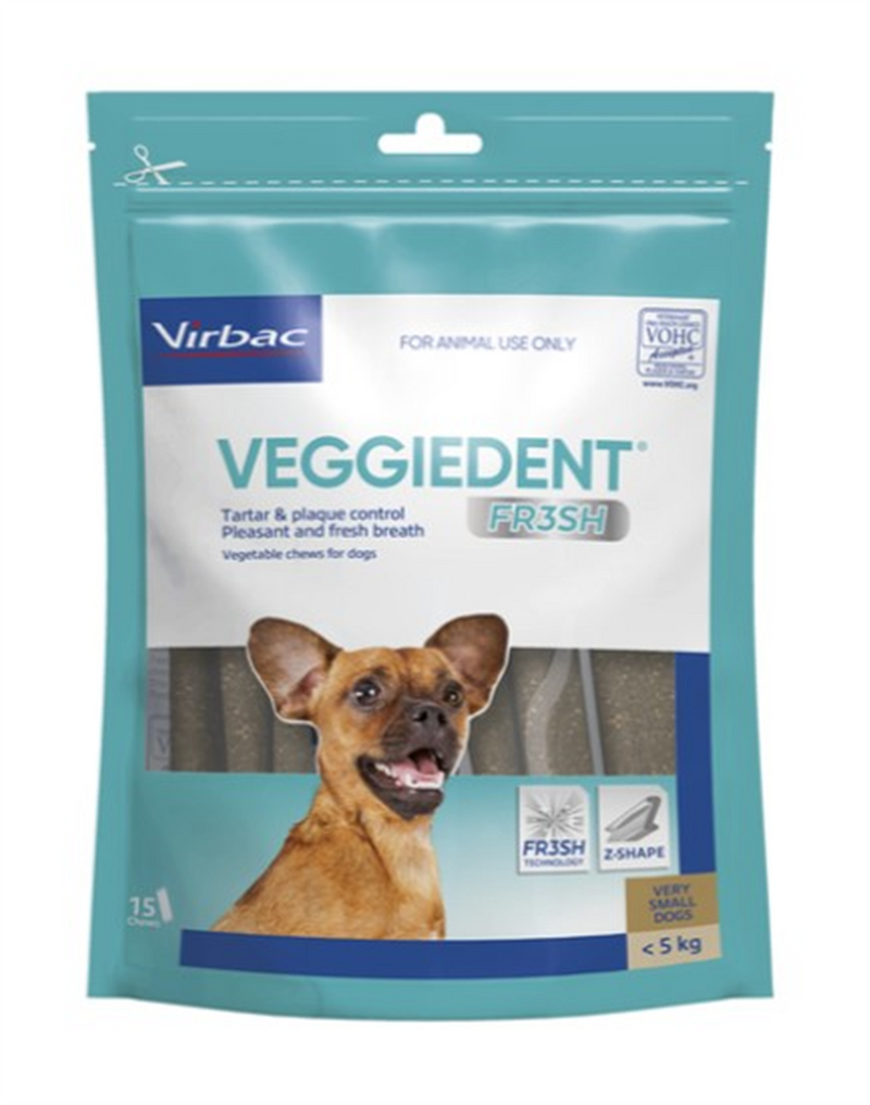 VEGGIEDENT FR3SH Extra Small Dog Dental Treats 15pk