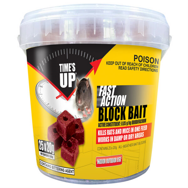 Time's Up Fast Action Block Bait 25pk 500g