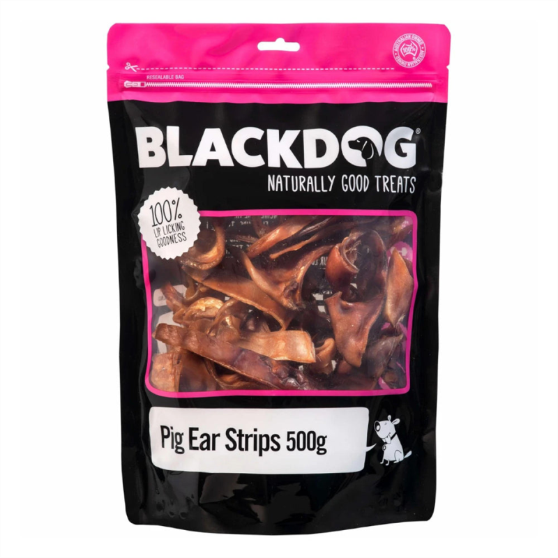 Blackdog Pig Ear Strip Dog Treats