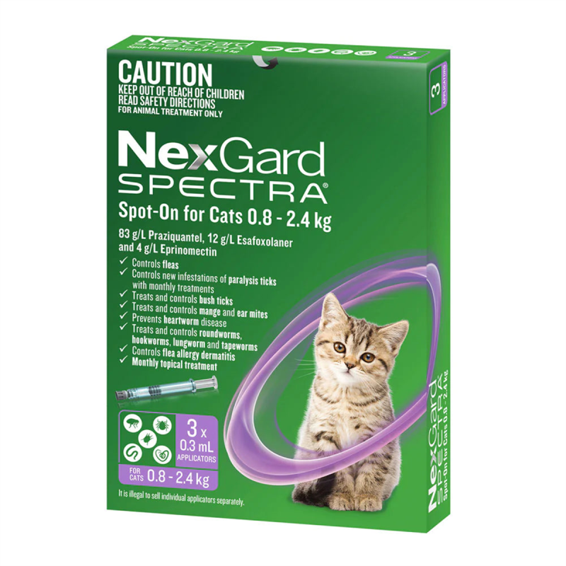 Nexgard Spectra Spot On for Small Cats (0.8kg - 2.4kg)