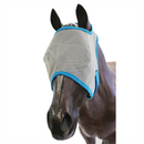 Showmaster Grey Mesh Horse Fly Mask Grey/Turquoise
