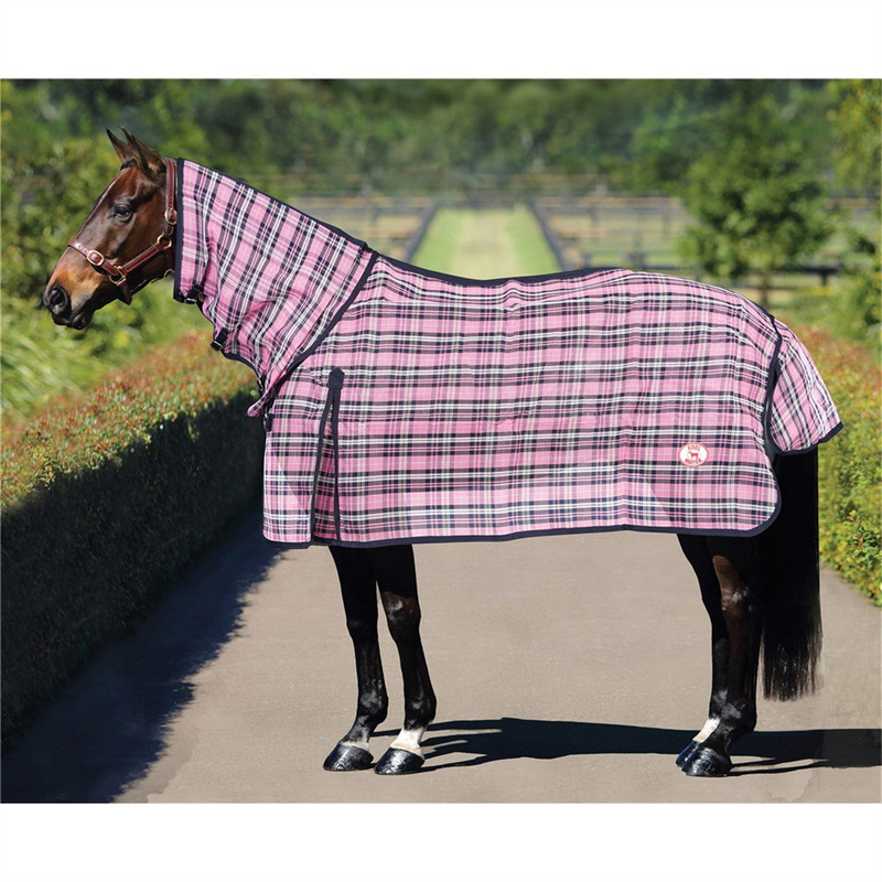 Kool Master PVC Shade Mesh Combo Horse Rug Pink/Navy