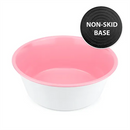 Bainbridge Stainless Steel Non Skid Dog Bowl Pink & White