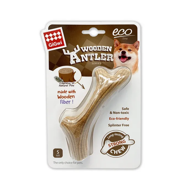 GiGwi Wooden Antler Dog Chew Toy