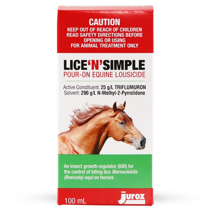Jurox Lice '˜N' Simple Pour On Lousicide for Horses