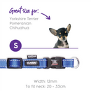 Kazoo Classic Easy-clip Dog Collar Blue