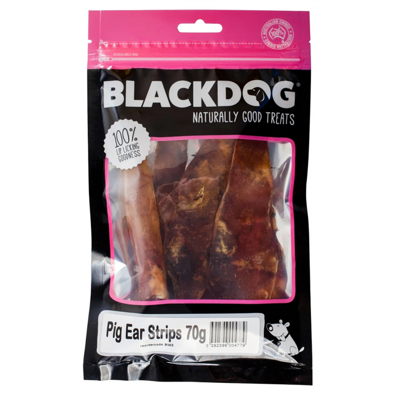 Blackdog Pig Ear Strip Dog Treats