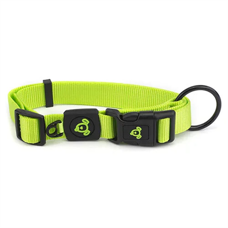 Bainbridge Nylon Dog Collar with Logo Green