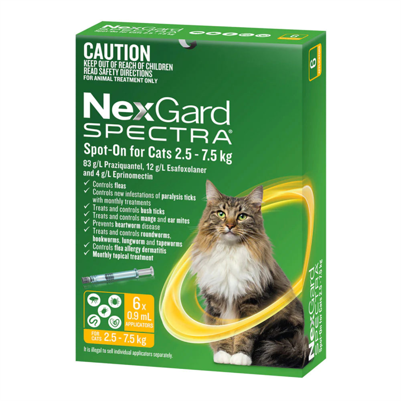 Nexgard Spectra Spot On for Large Cats (2.5kg - 7.5kg)