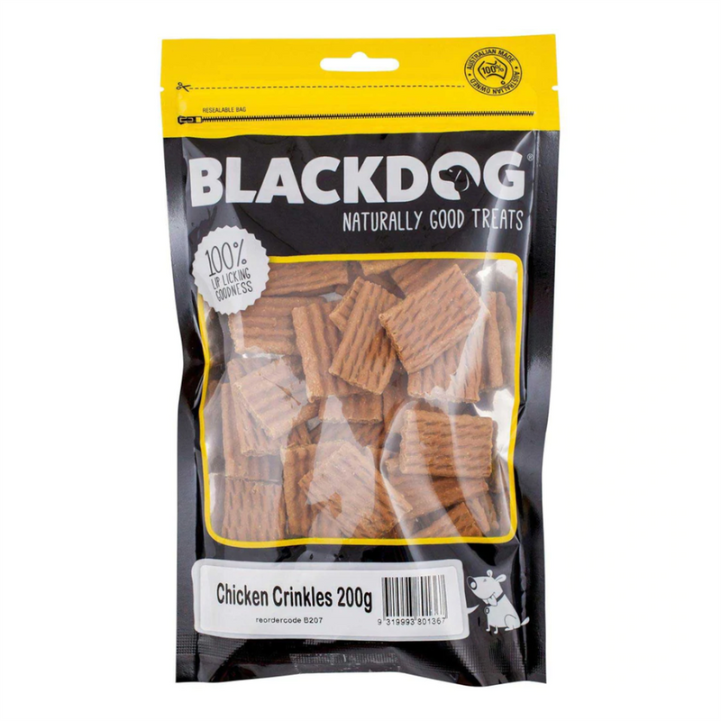 Blackdog Chicken Crinkle Dog Treats 200g