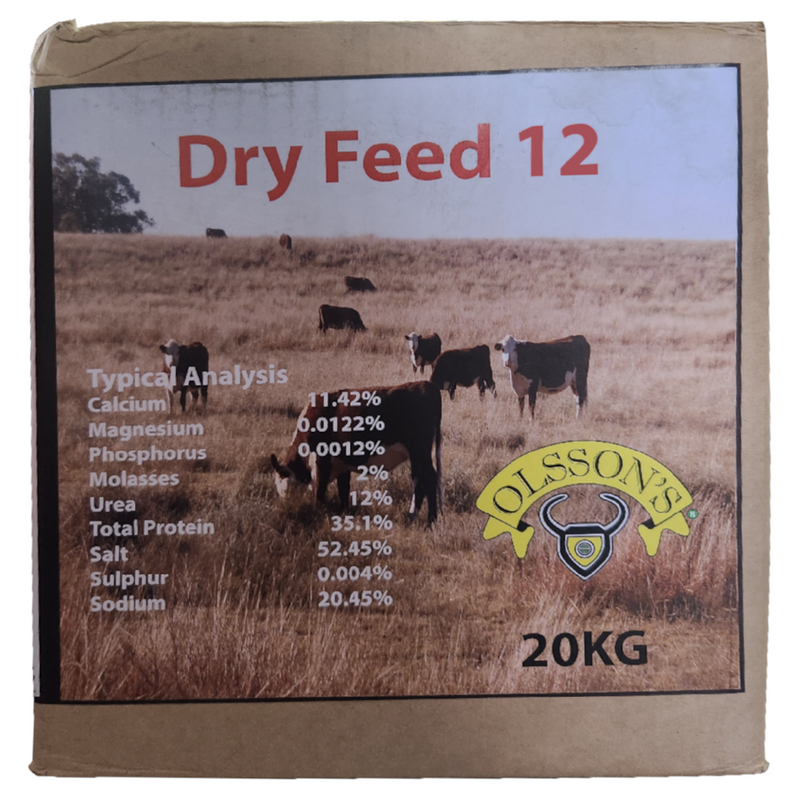 Olsson's Dry Feed 12% Block 20kg