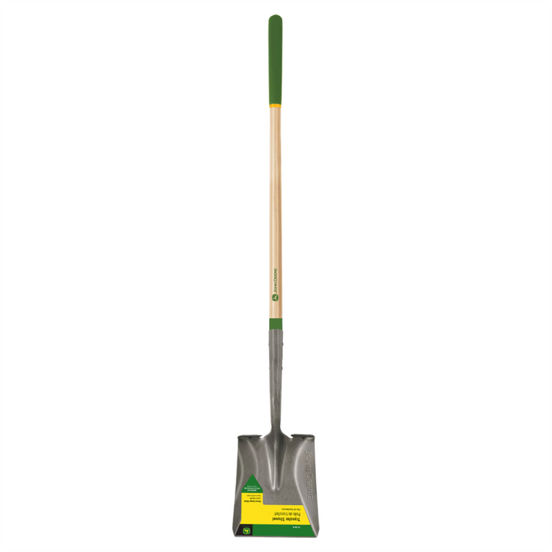 John Deere Long Shovel Square Point Ash Wooden Handle