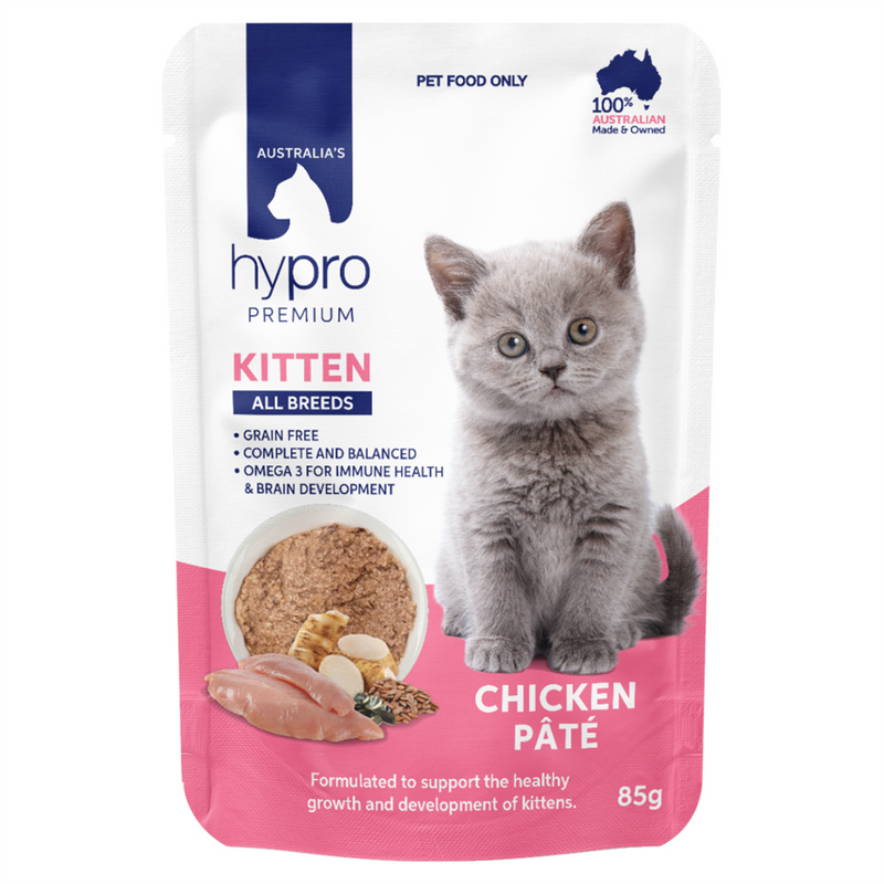 Hypro Premium Grain Free Chicken Pate Kitten Food 85g