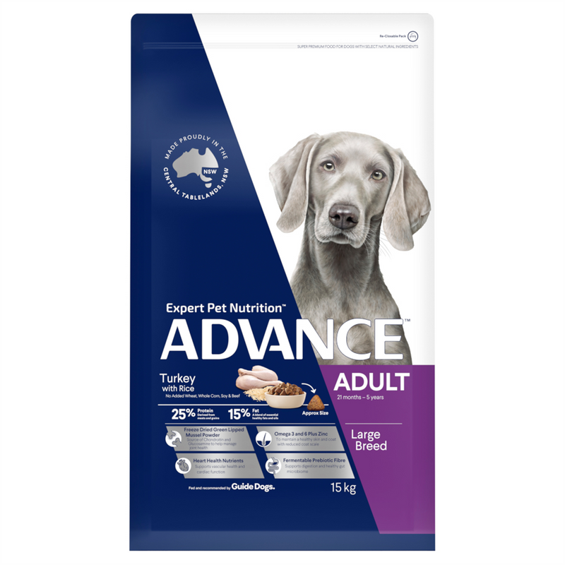 Advance Turkey & Rice Large Dog Food 15kg