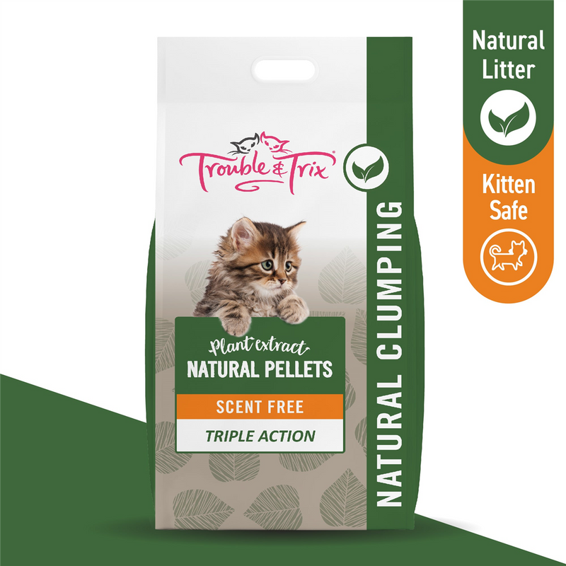 Trouble & Trix Natural Clumping Scent Free Cat Litter