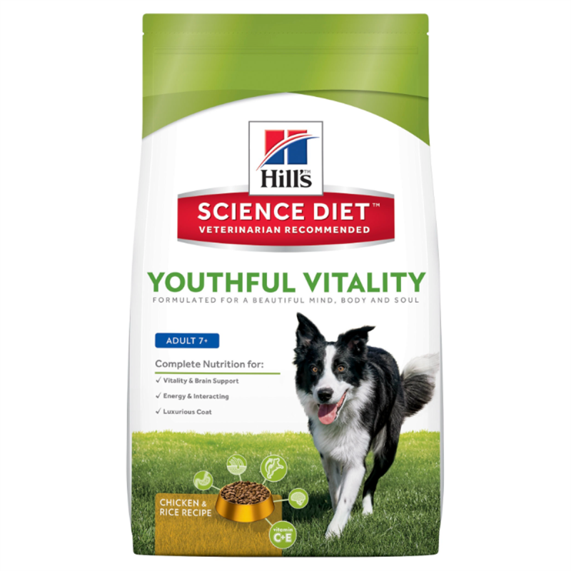 Hill's Youthful Vitality Chicken & Rice 7+ Dog Food 1.58kg