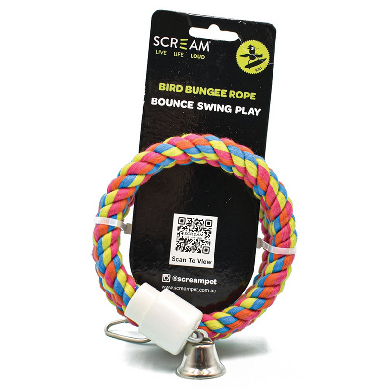 Scream Bungee Rope Bird Toy