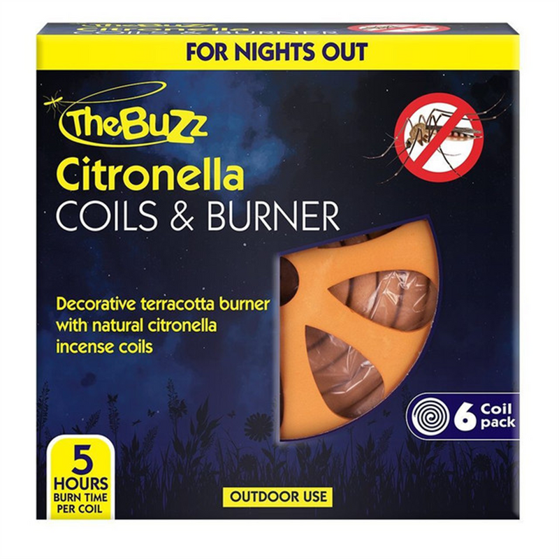 The Buzz Citronella Burner and Coil 6pk