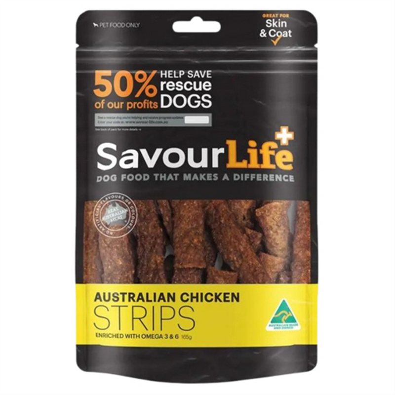 SavourLife Australian Chicken Strips Dog Treats 165g