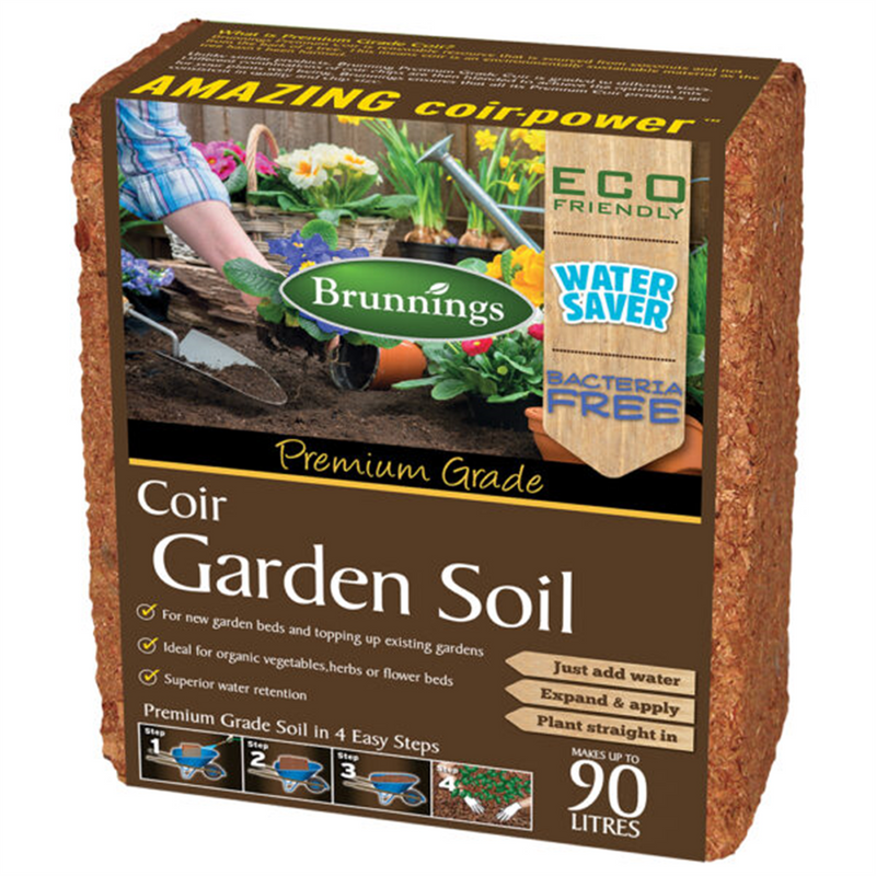 Brunnings Mega Coir Garden Soil Block 90L