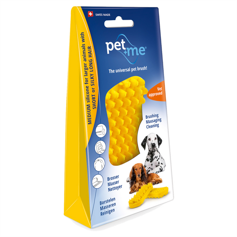 Pet+Me Pet Brush Medium Yellow