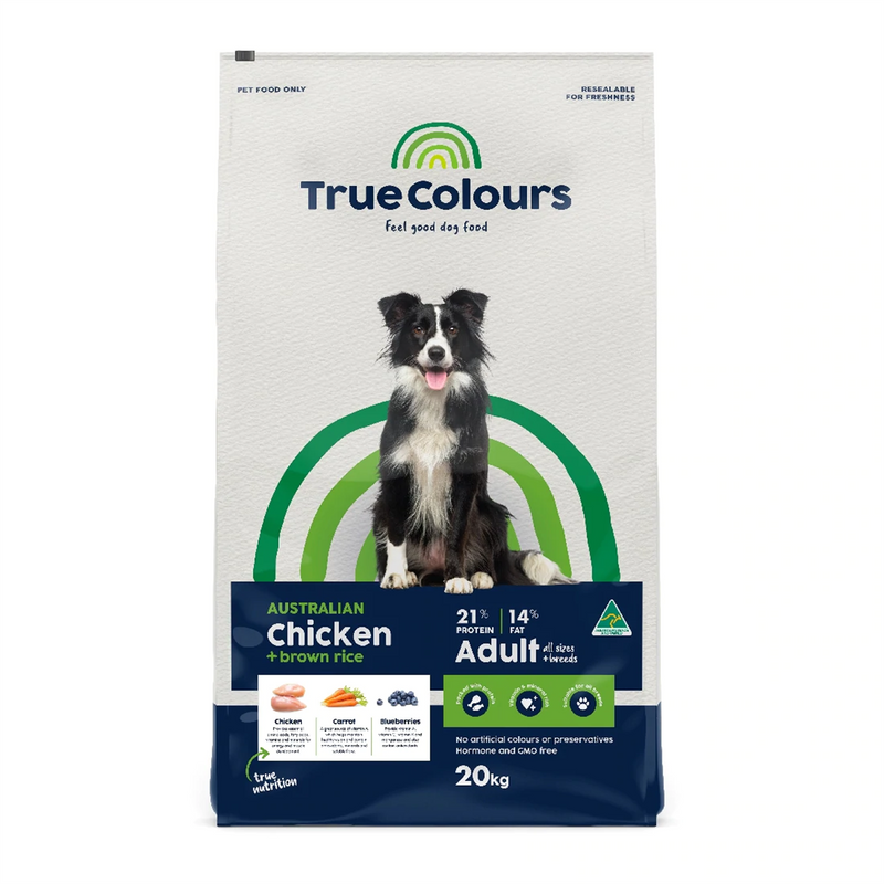 True Colours Australian Chicken & Brown Rice Dog Food