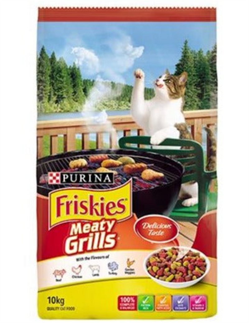 Friskies Meaty Grills Cat Food 10kg