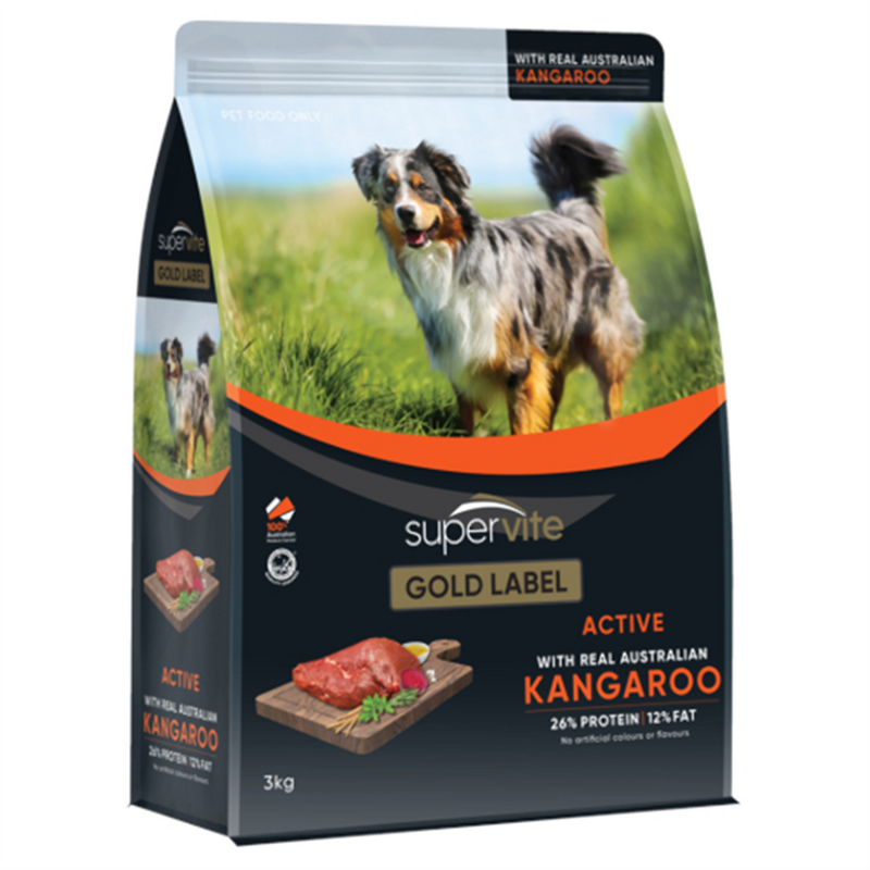 Supervite Gold Label Kangaroo Active Dog Food