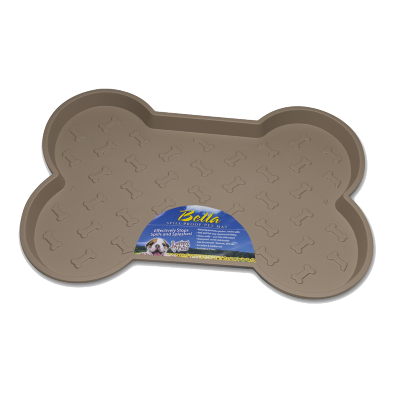 Bella Spill-Proof Dog Mat Tan Medium