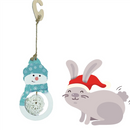 Kazoo Christmas Nibble N Gnaw Snowman Rabbit Toy