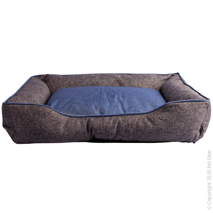 Pet One Eco Lounger Dog Bed Blue Grey