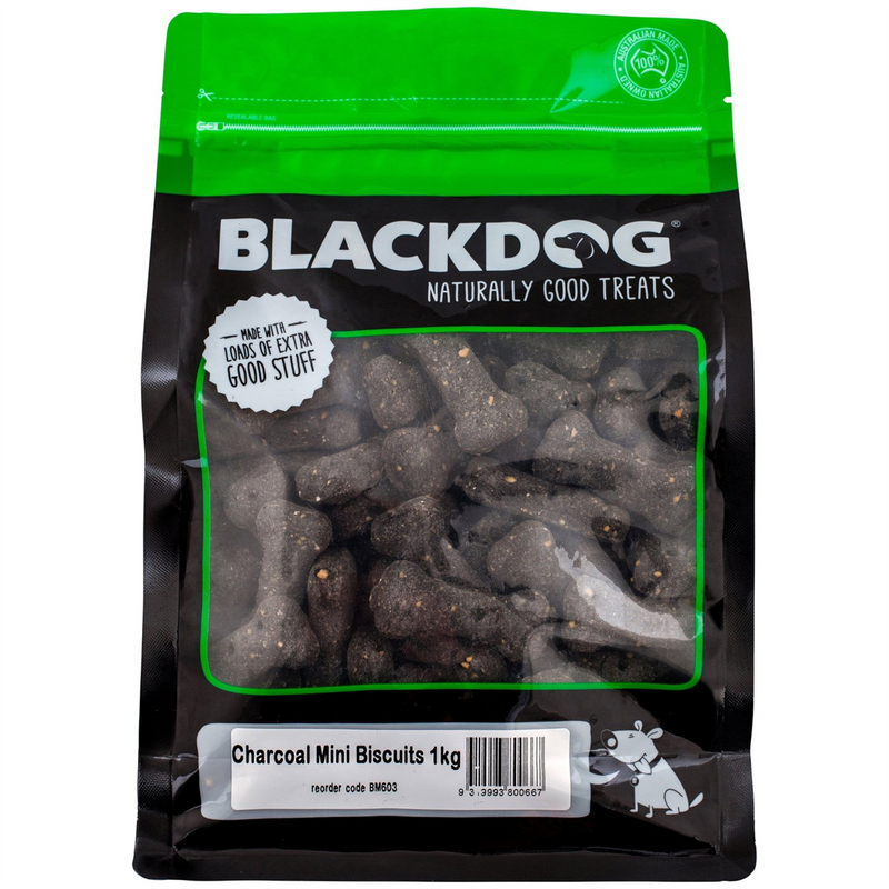 Blackdog Mini Charcoal Dog Biscuits 1kg