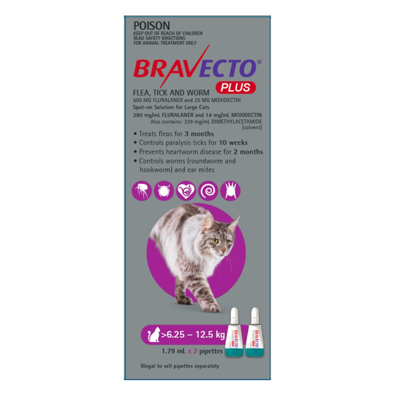 Bravecto Spot-on for Cats 6.25 - 12.5kg