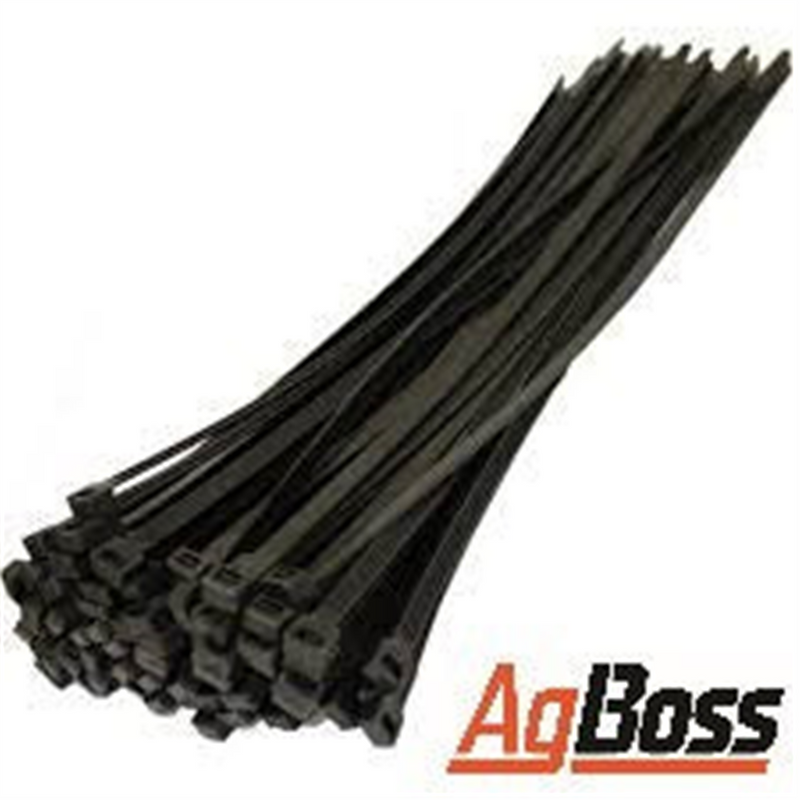 AgBoss Cable Ties 300mm x 4.8mm Black
