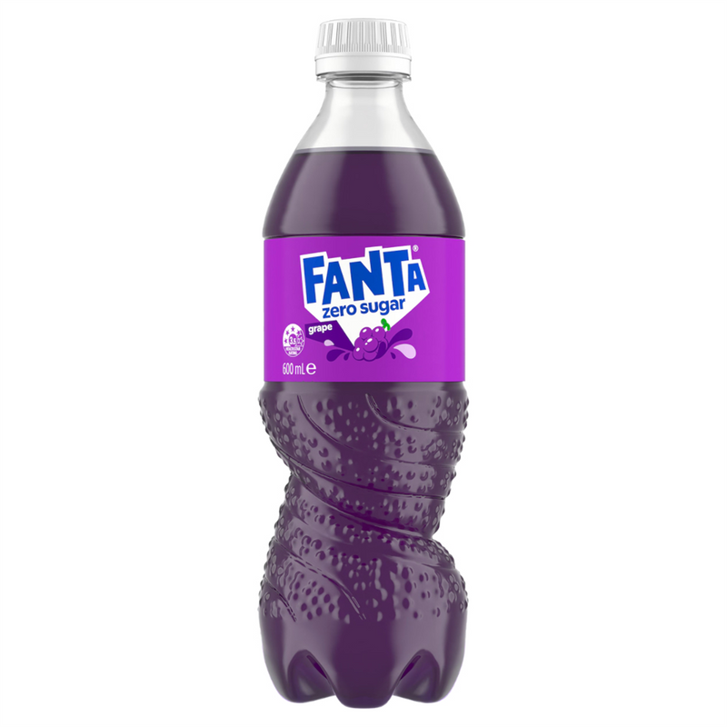 Fanta Grape Zero Sugar Bottle 600ml